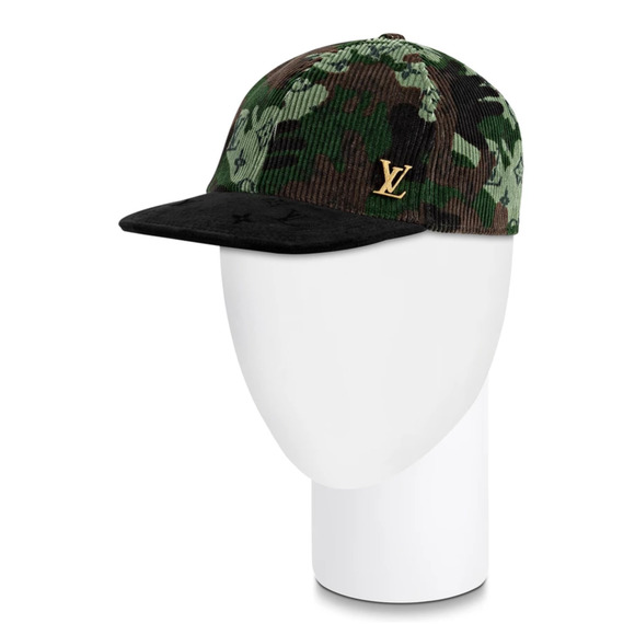 Louis Vuitton Easy Fit Camo Kaki Green Black LV Logo Sun Cap Baseball Hat 58cm - Picture 4 of 12
